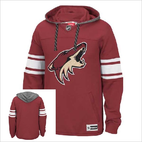 Customized Men's Phoenix Coyotes Any Name & Number Red Stitched Hoodie