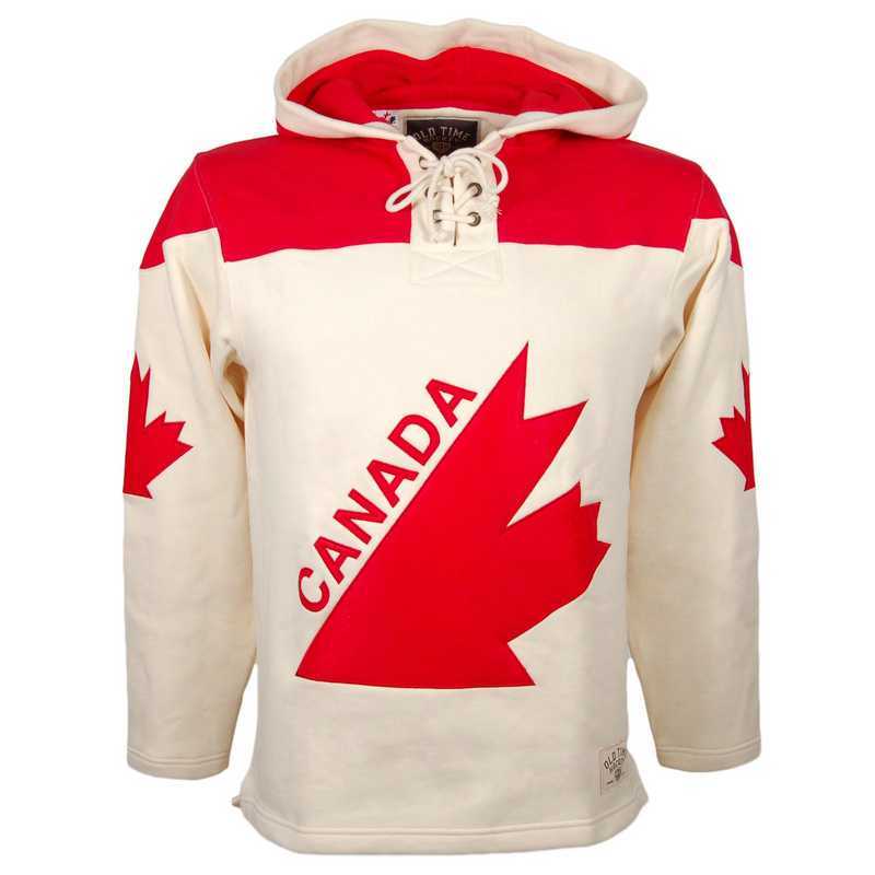 Customized Men's Team Canada Olympic Any Name & Number Cream CCM Throwback Stitched NHL Hoodie