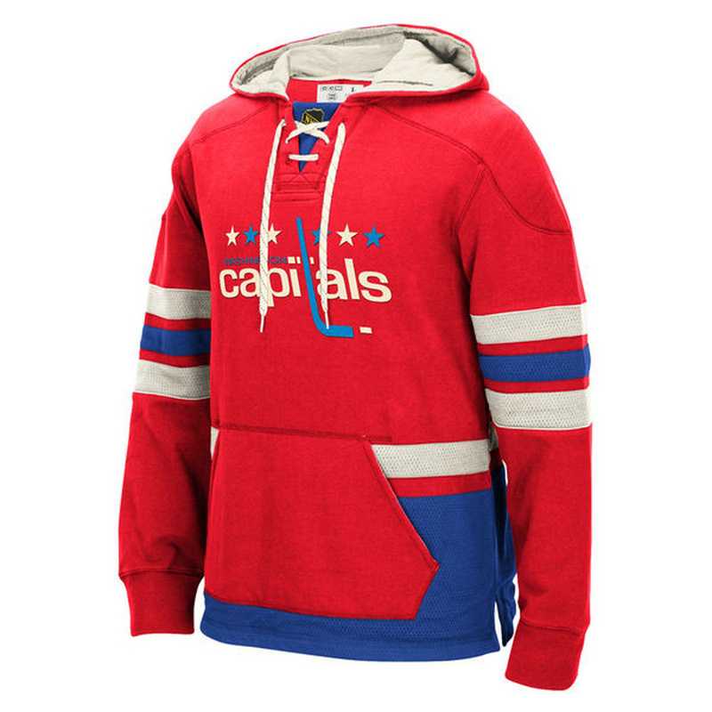 Customized Men's Washington Capitals Any Name & Number Red CCM Throwback Stitched NHL Hoodie