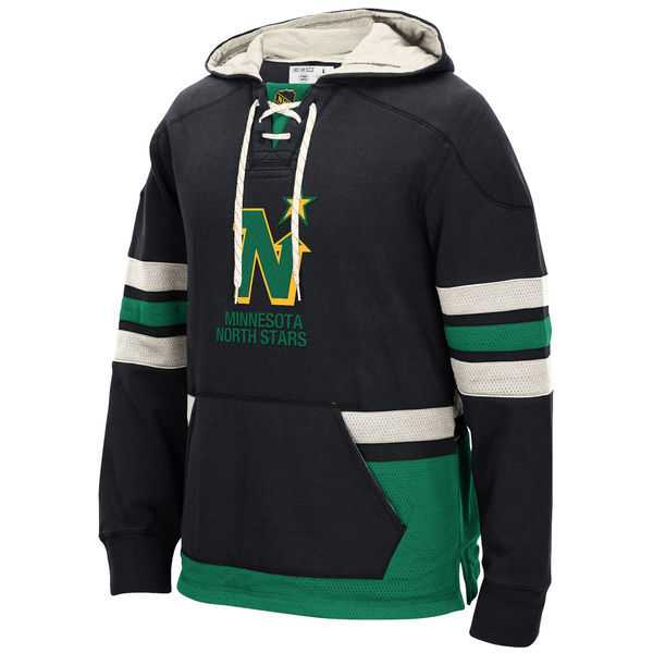 Dallas Stars Blank (No Name & Number) Black CCM Throwback Stitched NHL Pullover Hoodie WanKe