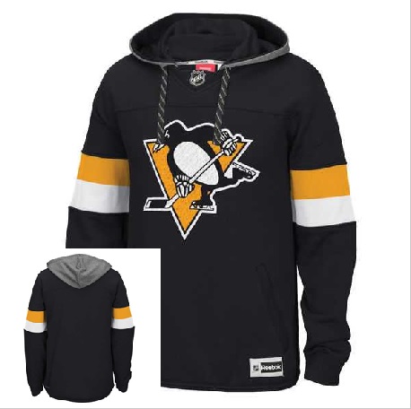 Pittsburgh Penguins Blank (No Name & Number) Black Stitched NHL Pullover Hoodie WanKe