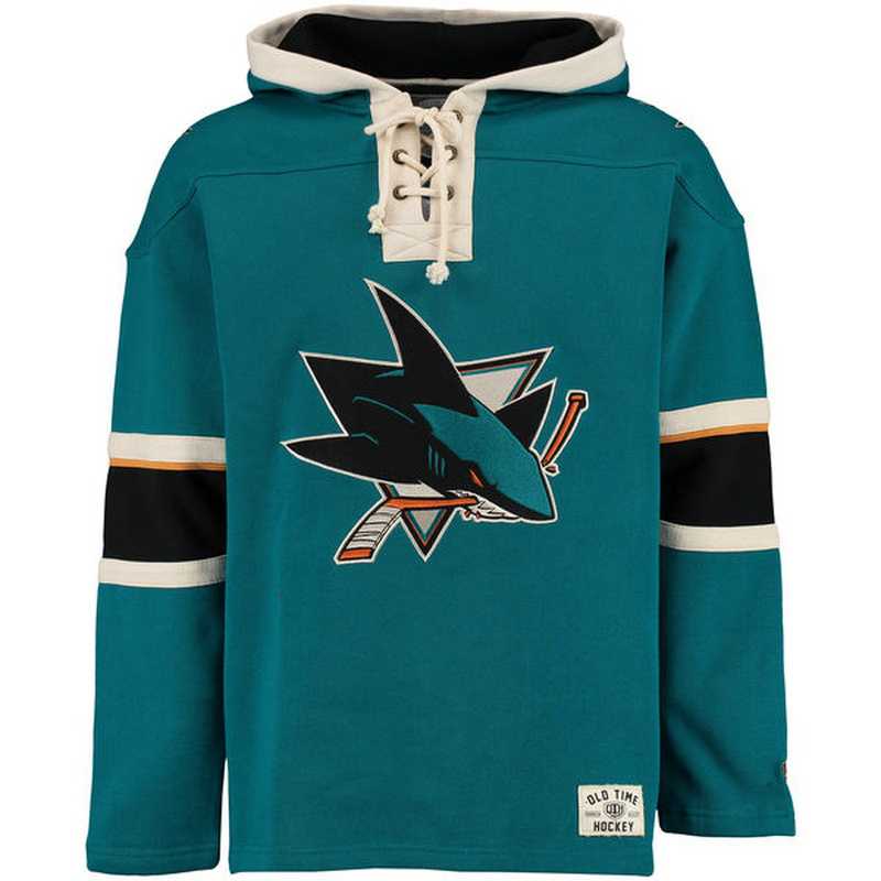 San Jose Sharks Blank (No Name & Number) Green Stitched NHL Hoodie WanKe