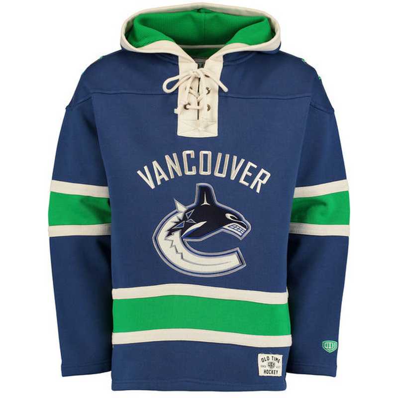 Vancouver Canucks Blank (No Name & Number) Blue Stitched NHL Hoodie WanKe