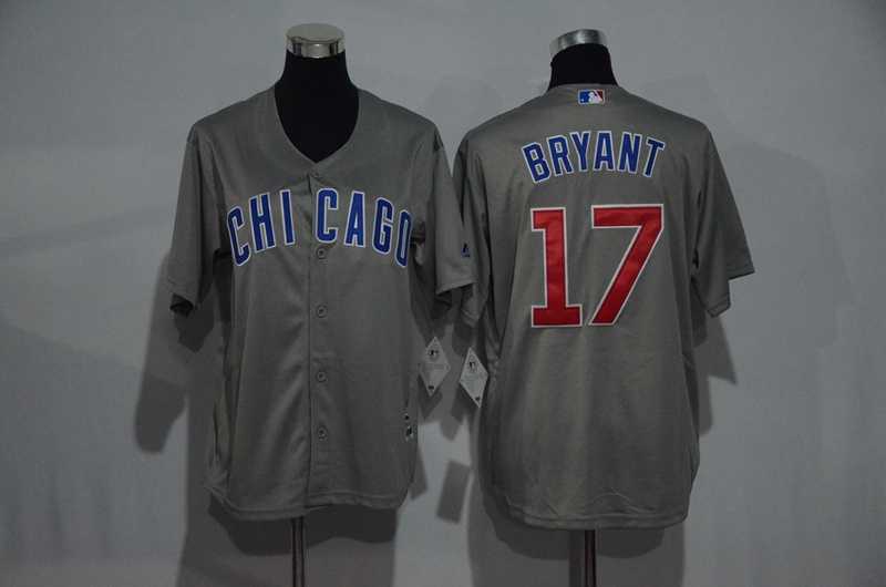Youth Chicago Cubs #17 Kris Bryant Gray New Cool Base Stitched Jersey