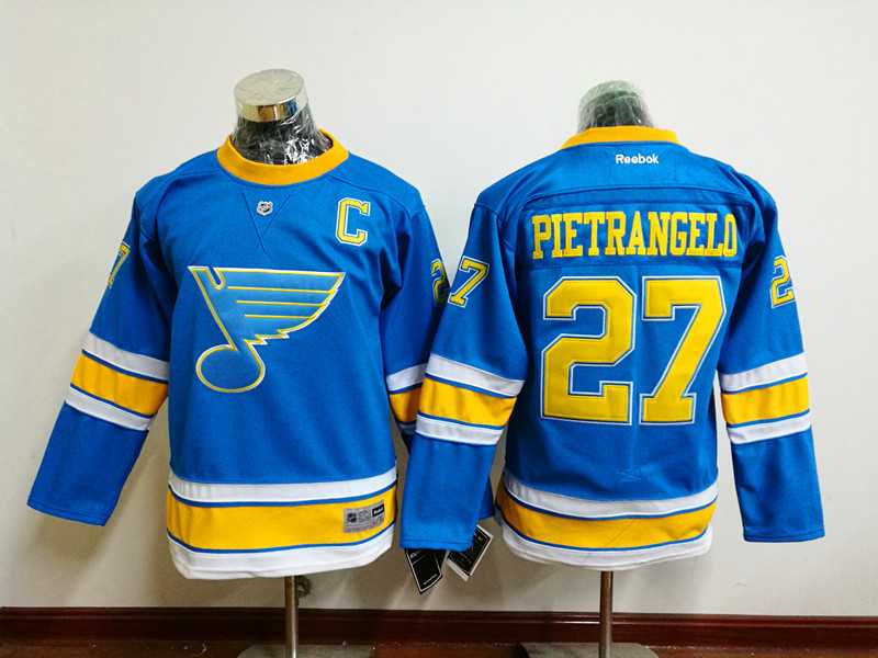 Youth St. Louis Blues #27 Alex Pietrangelo Light Blue 2017 Winter Classic Stitched NHL Jersey