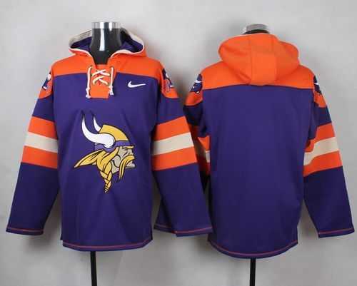 Men Nike Minnesota Vikings Customized Purple Stitched NFL Hoodie