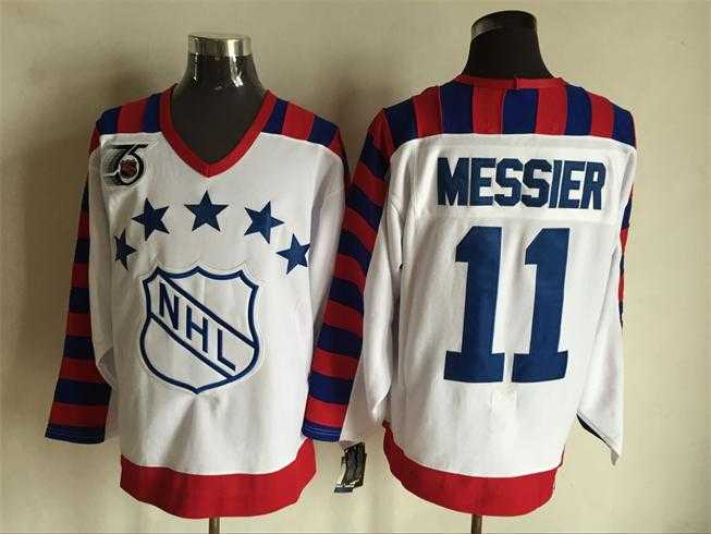 NHL All Star #11 Mark Messier White CCM Throwback 75TH Stitched NHL Jerseys