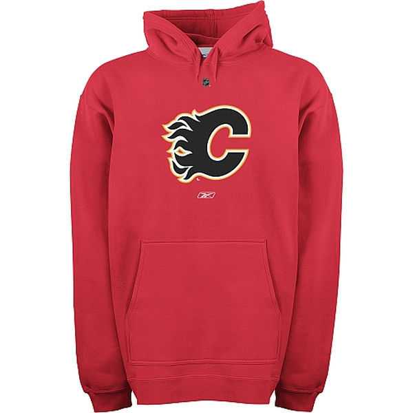 Men's Calgary Flames Primary Logo Hooded Sweatshirt