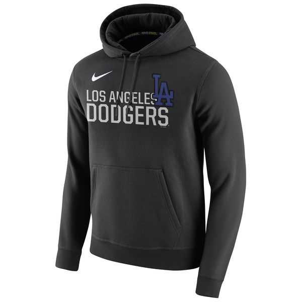 Men's Los Angeles Dodgers Nike Club Fleece Pullover Hoodie - Black