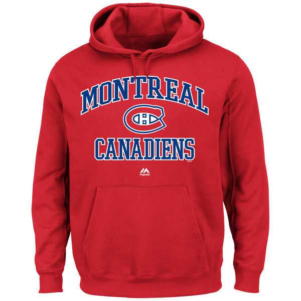 Men's Montreal Canadiens Majestic Heart x26 Soul Hoodie - Red