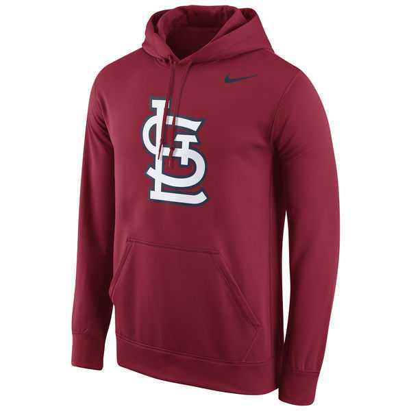 Men's St. Louis Cardinals Nike Logo Performance Pullover Hoodie - Red