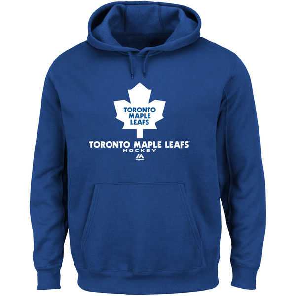 Men's Toronto Maple Leafs Majestic Critical Victory VIII Fleece Hoodie - Royal Blue