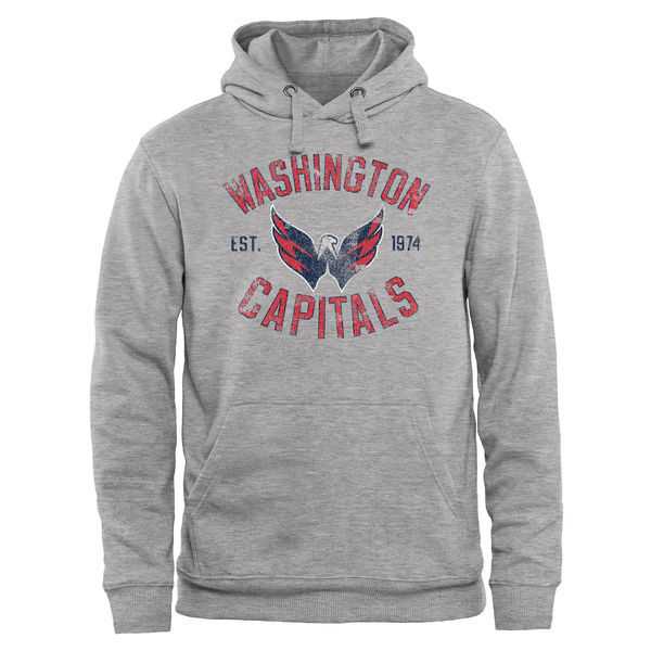 Men's Washington Capitals Heritage Pullover Hoodie - Ash