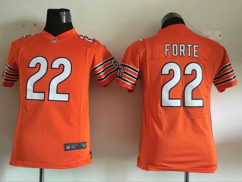 Youth Nike Chicago Bears #22 Matt Forte Orange Game Jersey