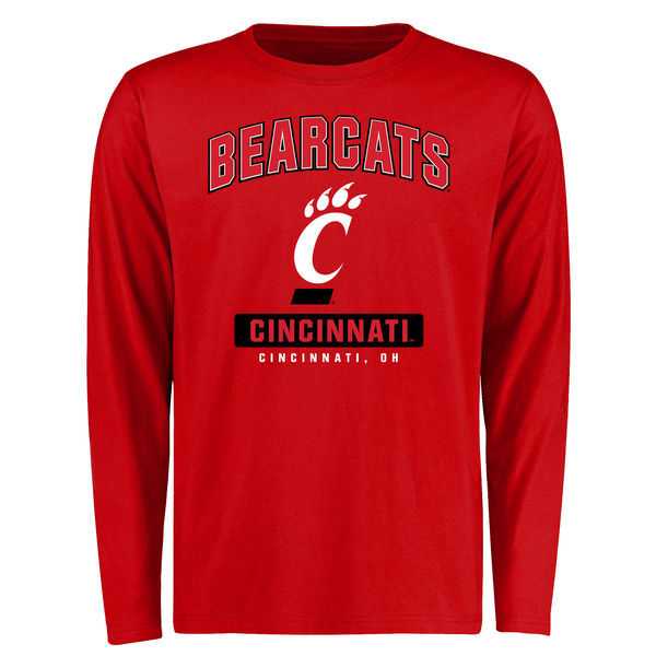 Cincinnati Bearcats Big x26 Tall Campus Icon Long Sleeve WEM T-Shirt - Red