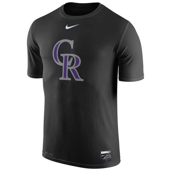 Colorado Rockies Nike Collection Legend Logo 1.5 Performance WEM T-Shirt - Black