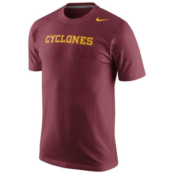 Iowa State Cyclones Nike Football Practice Training Day WEM T-Shirt - Cardinal