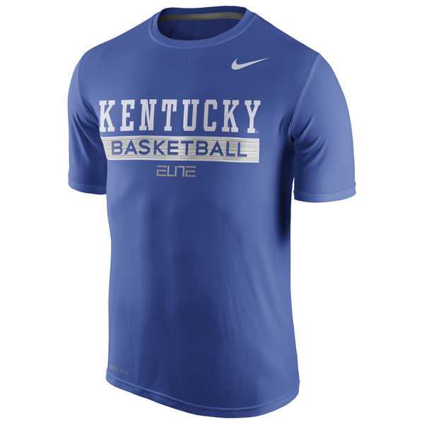 Kentucky Wildcats Nike Basketball Practice Performance WEM T-Shirt - Royal Blue