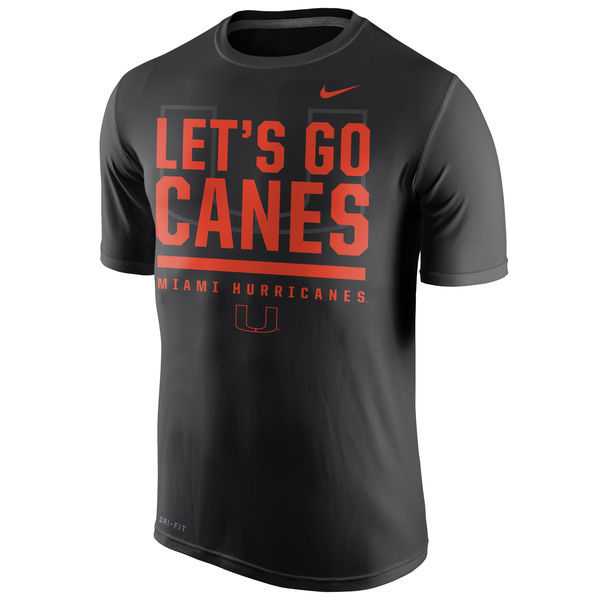 Miami Hurricanes Nike Local Verbiage Dri-FIT Legend WEM T-Shirt - Black