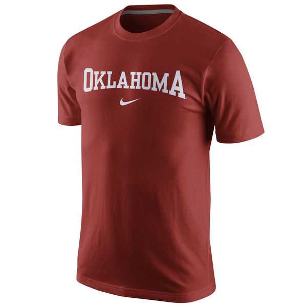 Oklahoma Sooners Nike College Wordmark WEM T-Shirt - Crimson