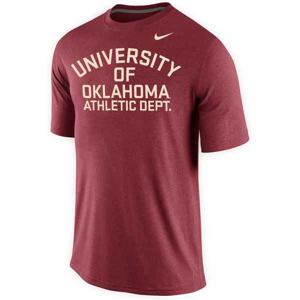 Oklahoma Sooners Nike Launch Performance WEM T-Shirt - Crimson
