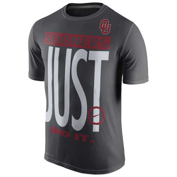 Oklahoma Sooners Nike Legend Just Do It Performance WEM T-Shirt - Anthracite