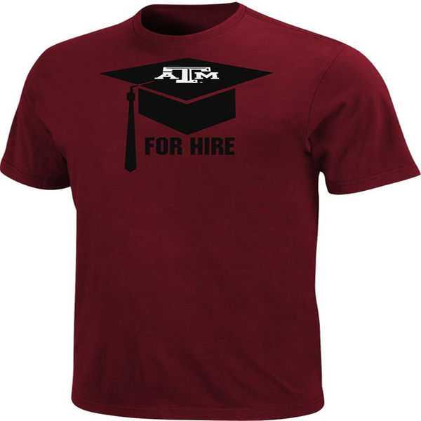 Texas Ax26M Aggies For Hire Graduation WEM T-Shirt - Maroon