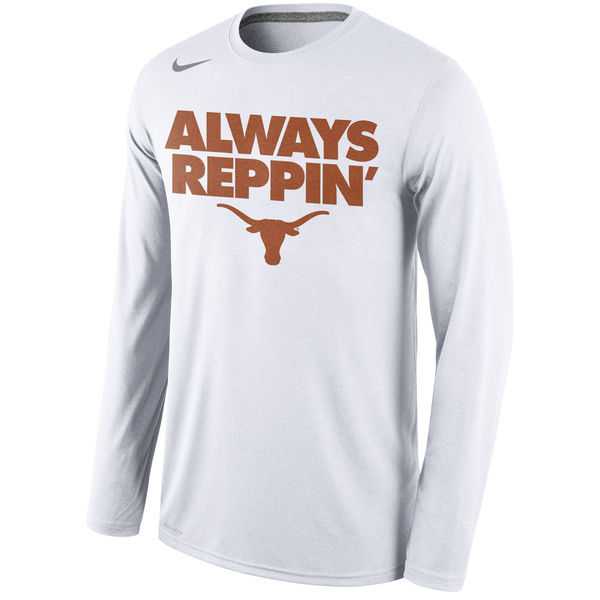 Texas Longhorns Nike Always Reppin Long Sleeve WEM Top - White