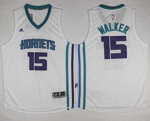 Charlotte Hornets #15 Kemba Walker White Revolution 30 Stitched NBA Jersey