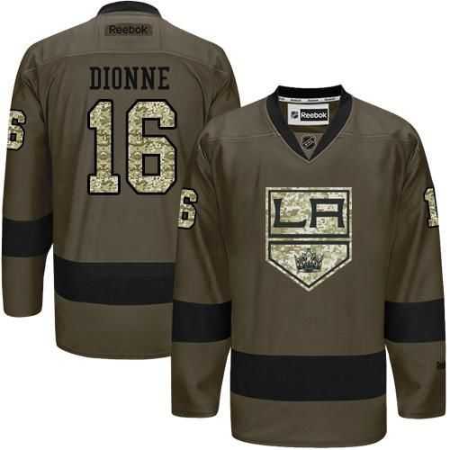 Glued Los Angeles Kings #16 Marcel Dionne Green Salute to Service NHL Jersey