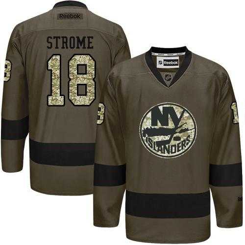 Glued New York Islanders #18 Ryan Strome Green Salute to Service NHL Jersey