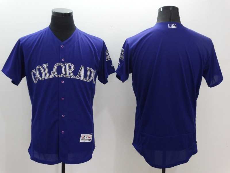 Colorado Rockies Blank Purple 2016 Flexbase Collection Stitched Baseball Jersey