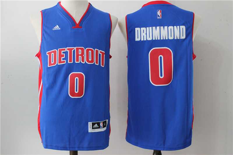 Detroit Pistons #0 Andre Drummond Blue Stitched NBA Jersey