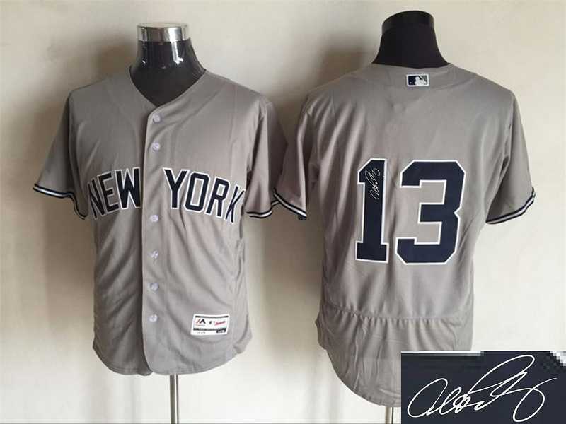 New York Yankees #13 Alex Rodriguez Gray 2016 Flexbase Collection Signature Edition Jersey