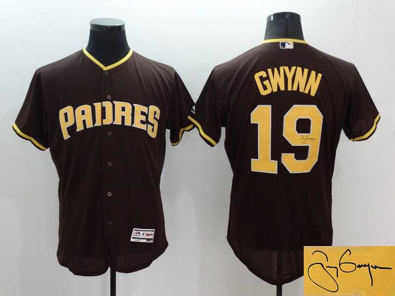 San Diego Padres #19 Tony Gwynn Brown 2016 Flexbase Collection Signature Edition Jersey