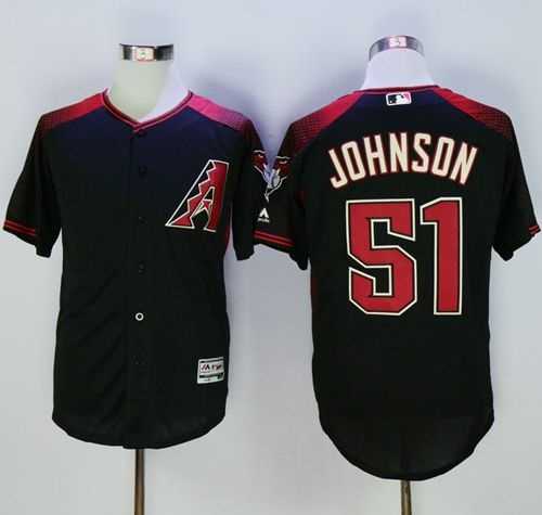 Arizona Diamondbacks #51 Randy Johnson Black Brick New Cool Base Stitched Baseball Jersey Sanguo
