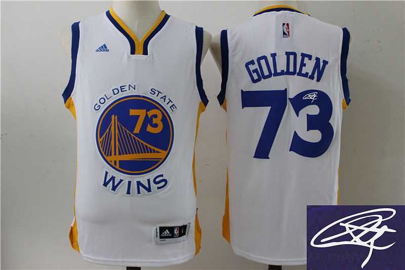 Golden State Warriors 73 Winning White Revolution 30 Swingman Stitched Signature Edition Jersey