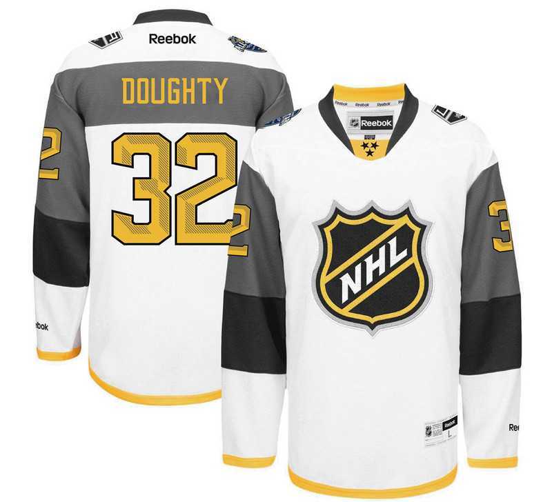 Glued Los Angeles Kings #32 Drew Doughty White 2016 All Star NHL Jersey