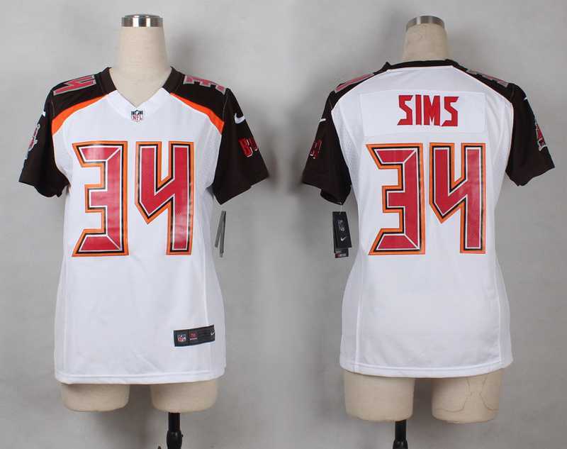 Glued Women Nike Tampa Bay Buccaneers #34 Charles Sims White Team Color Team Color Game Jersey WEM