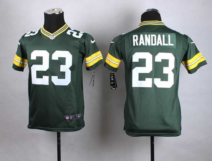 Glued Youth Nike Green Bay Packers #23 Randall Green Team Color Game Jersey WEM