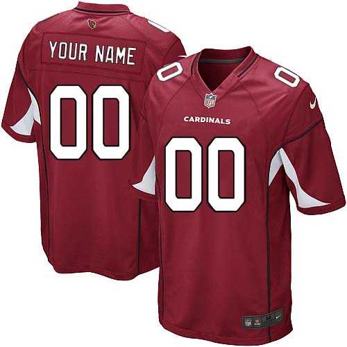 Youth Nike Arizona Cardinals Customized Red Team Color Stitched NFL Game Jersey