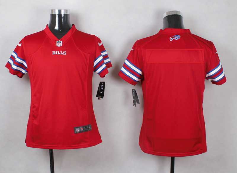 Youth Nike Buffalo Bills Customized Red Team Color Stitched NFL Game Jersey