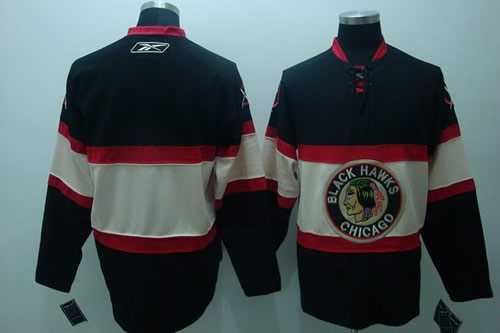 Men Chicago Blackhawks Customized Black New Third Stitched Hockey Jersey