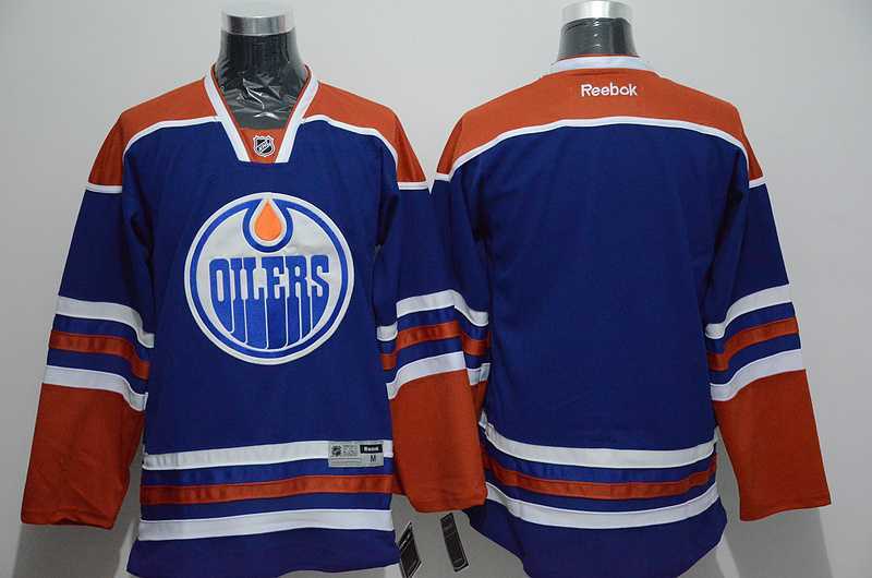 Men Edmonton Oilers Customized Royal Blue Stitched Hockey Jersey