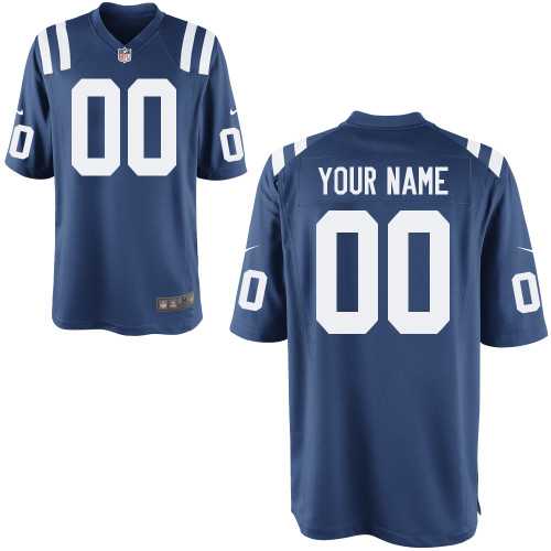 Men Nike Indianapolis Colts Customized Blue Team Color Stitched NFL Game Jersey