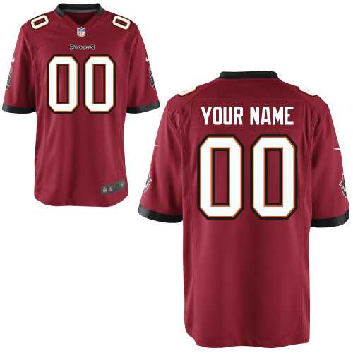 Men Nike Tampa Bay Buccaneers Customized Red Team Color Stitched NFL Game Jersey