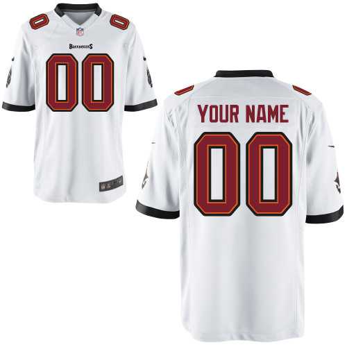 Men Nike Tampa Bay Buccaneers Customized White Team Color Stitched NFL Game Jersey