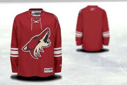 Men Phoenix Coyotes Customized Red Stitched Hockey Jersey
