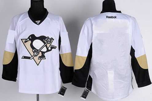Men Pittsburgh Penguins Customized White Stitched Hockey Jersey
