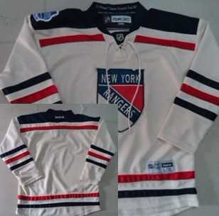 Youth New York Rangers Customized Cream Winter Classic Stitched Hockey Jersey